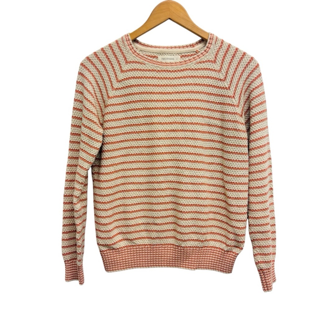 100% cotton Striped Pink and Cream Sweater